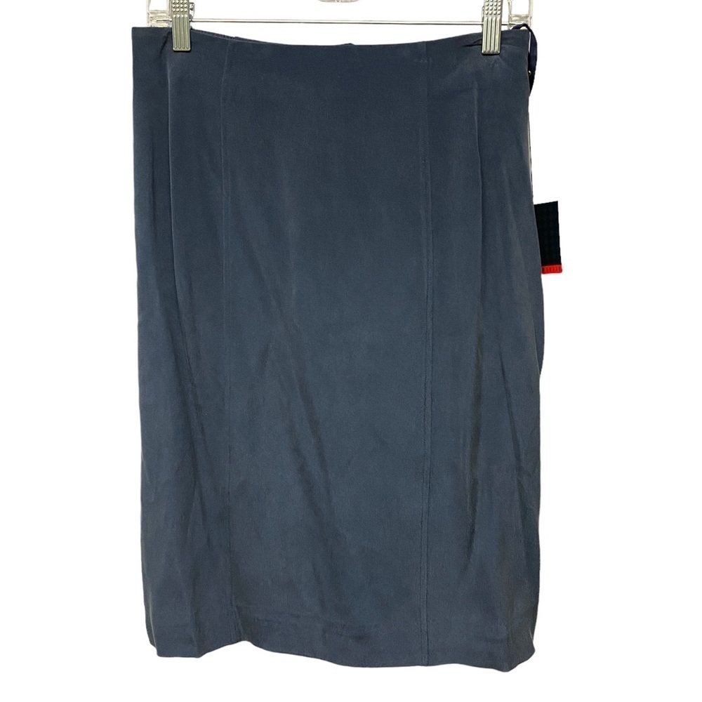 Vtg 90s NWT Danielle Martin womens skirt navy blue size 12 silk